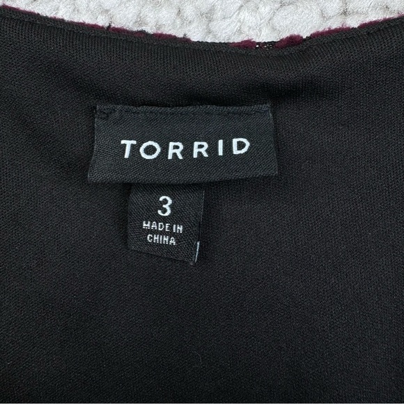 Torrid Brushed Floral Skater Dress Velvet Burnout Lace Romantic Fairy Grunge 3 - Picture 4 of 14